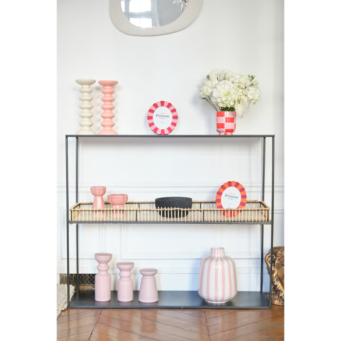 Console en métal et bambou