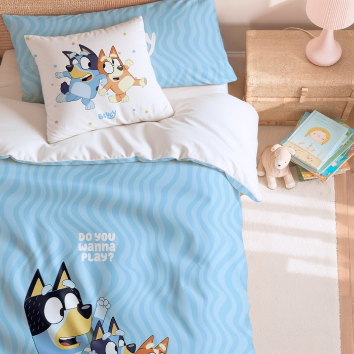 Funda nordica BLUEY + funda almohada 45x110