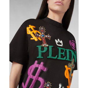 PHILIPP PLEIN T-shirt Round Neck SS Baroque cross