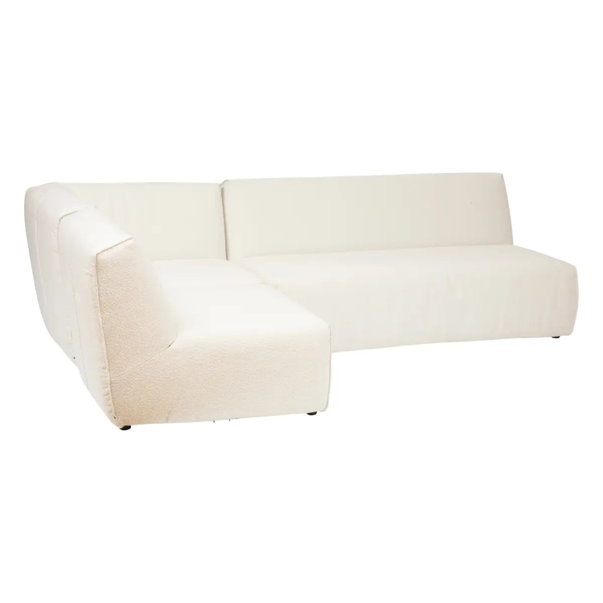 Module 2 places "Kiona" en bouclette 99x165cm blanc ivoire