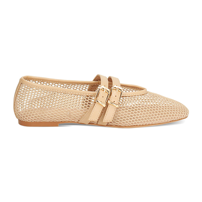 Ballerine donna beige traforate
