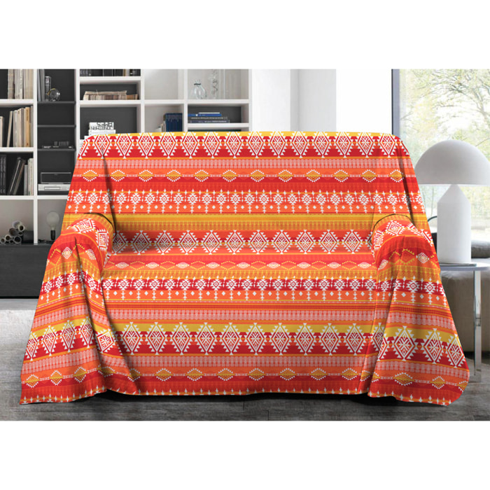 Telo Arredo Multiuso Copritutto 100% Cotone Incas Arancio