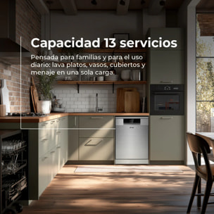 Máquina de Lavar Loiça EVVO D1yx Máquina De Lavar Loiça, 60cm, 13 Serviços, Abertura Automática, Meia Carga
