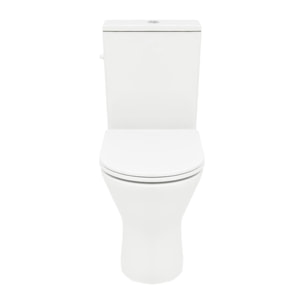 Brevis cuvette WC à poser adaptée PMR sans bride en céramique (réservoir non fourni), blanc (SATBRE033RREXVPB)
