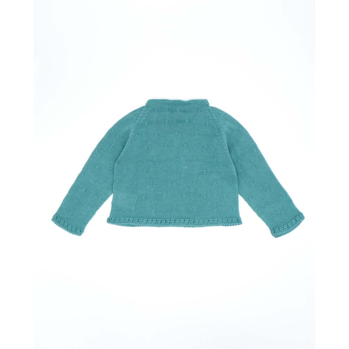 CHAQUETA PUNTO ALGODÓN ORGÁNICO VERDE