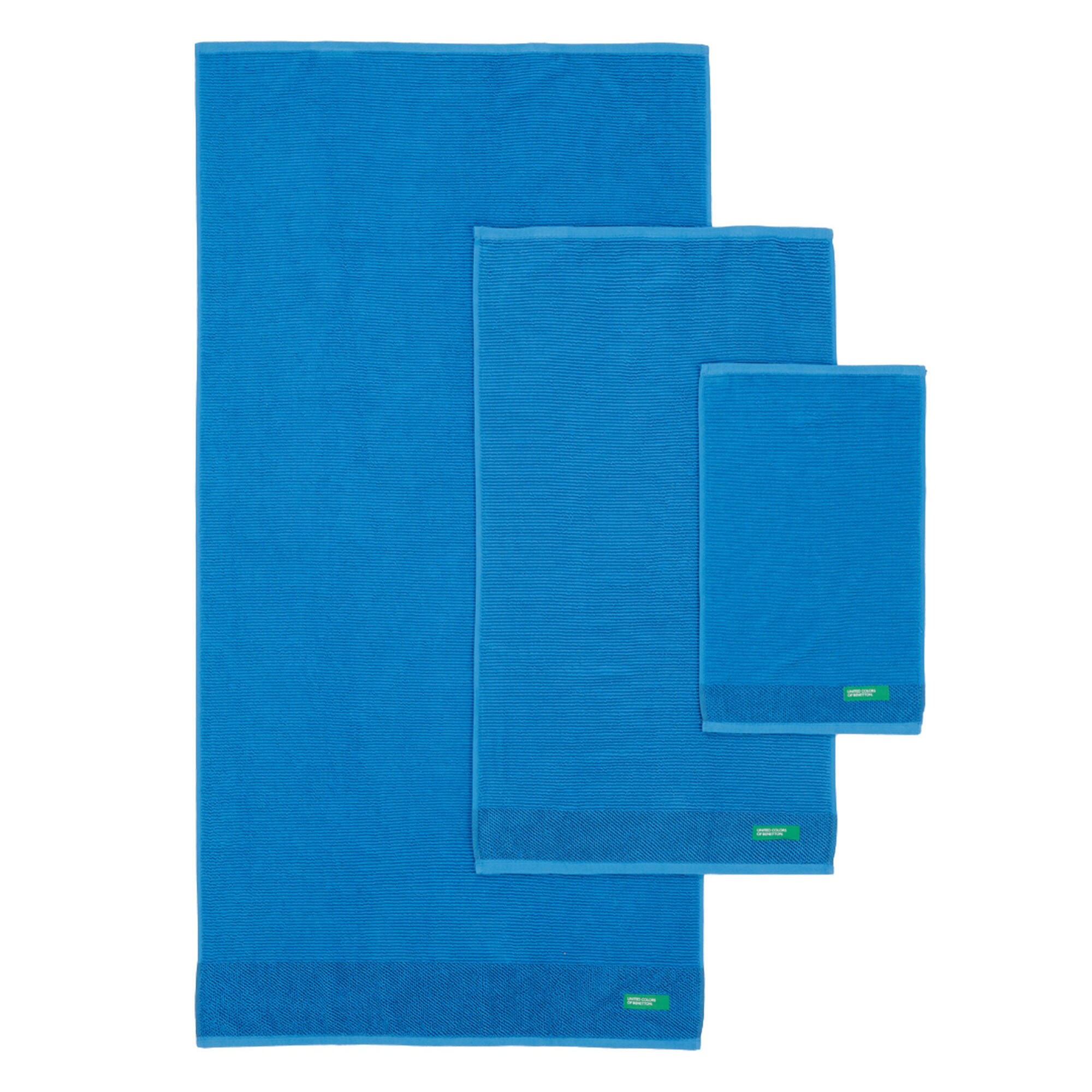 Set 3pcs toallas de baño  azul  benetton