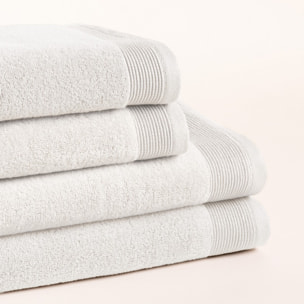 Lot de 4 serviettes Harmony White - Zero Twist - 600 grammes