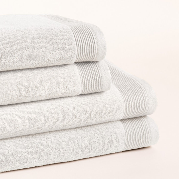 Lot de 4 serviettes Harmony White - Zero Twist - 600 grammes