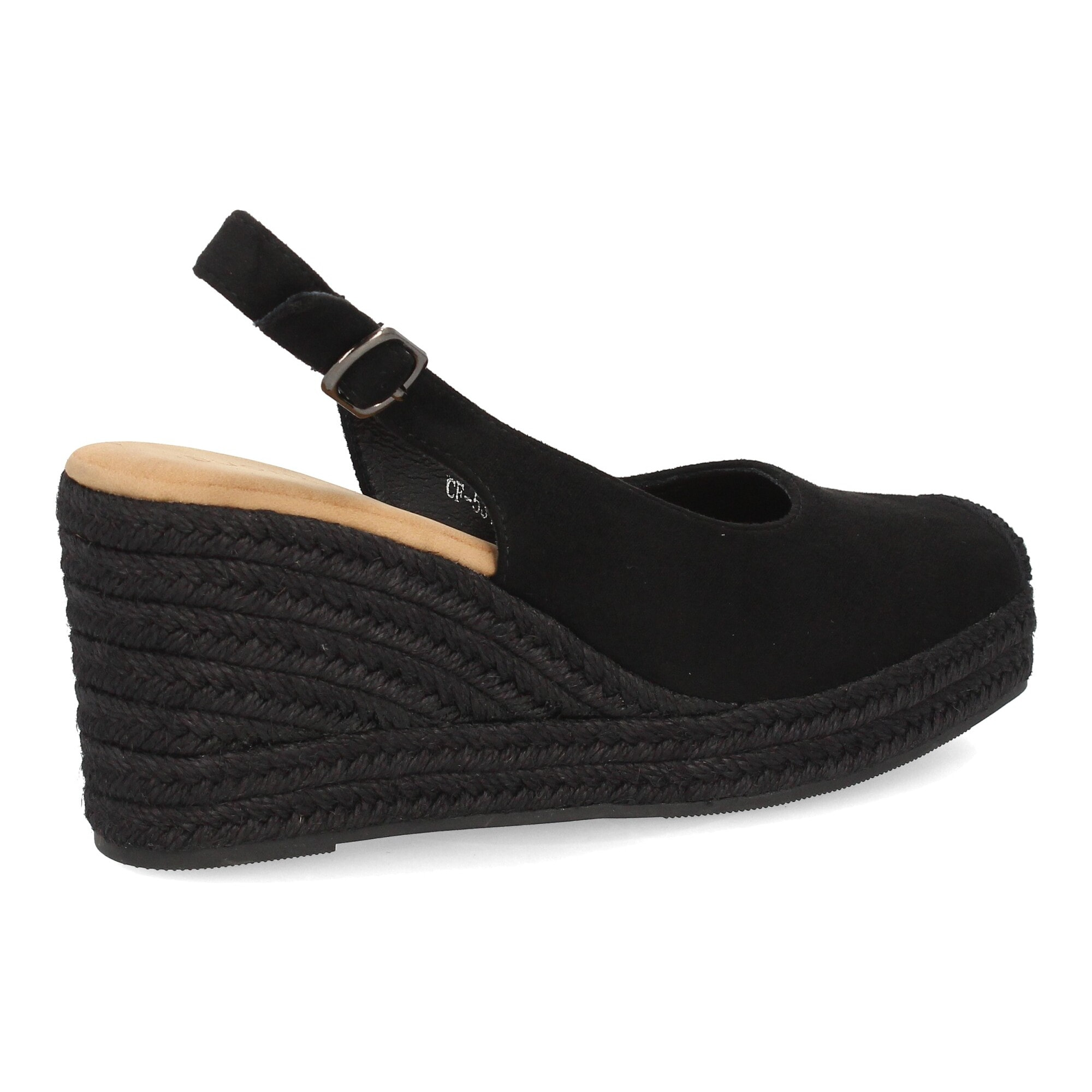 Alpargata cuña mujer talón abierto y pulsera ajustable