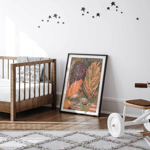 Affiche enfant forêt magique  Affiche sous cadre noir