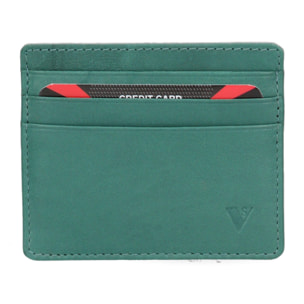 Porta carte da uomo In Vera pelle Made in Italy 10x8,5x0,5 cm