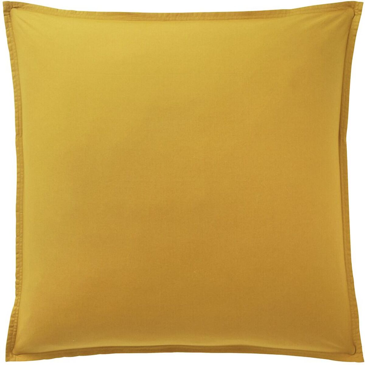 Paire de Taies D'oreiller 100% percale Coton LavÉ 80fils Jaune