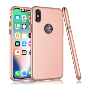 Carcasa full cover y cristal templado para iPhone X