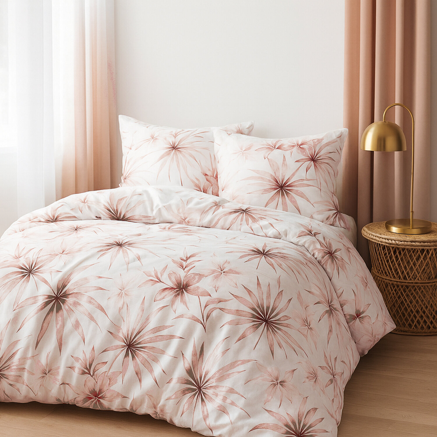 Parure housse de couette 100% percale de coton - rosavela