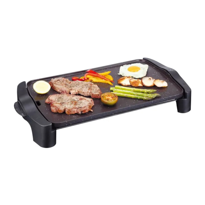 Plancha de cocina eléctrica JATA GR557A de 46 x 28 cm. Antiadherente. Resistencia patentada. Fabricada en España