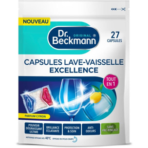 Capsules DR BECKMANN Lave-Vaisselle EXCELLENCE x27 lavages