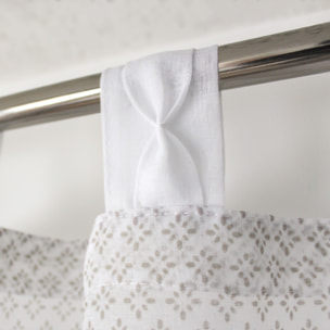 Voilage œillets à motifs géométriques - Naturel