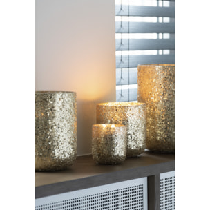 J-Line bougie parfumée Luxuria - Vanilla Escape - verre - or - large - 80H