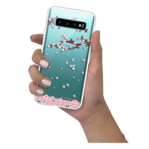 Coque Samsung Galaxy S10 360 intégrale transparente Chute De Fleurs Tendance Evetane.