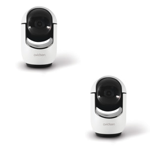 Lot de 2 caméras IP intérieures motorisées HomeCam Prim 2,5 K Avidsen