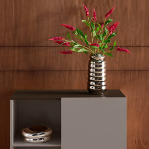 Buffet, meuble de rangement métal et décor bois 1 porte 80cm ASHTON