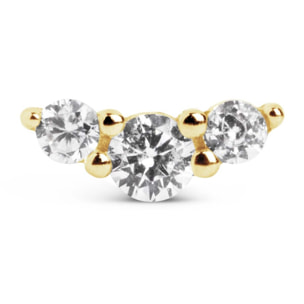 Orecchino Singolo Freesia Spark Argento Placcato Oro