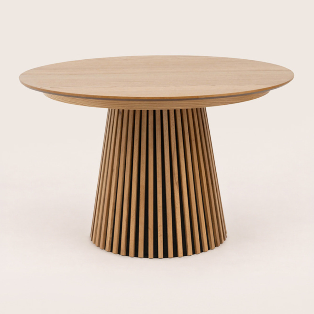 Freya - table à manger ronde extensible - effet bois - 4 à 8 personnes - Bois