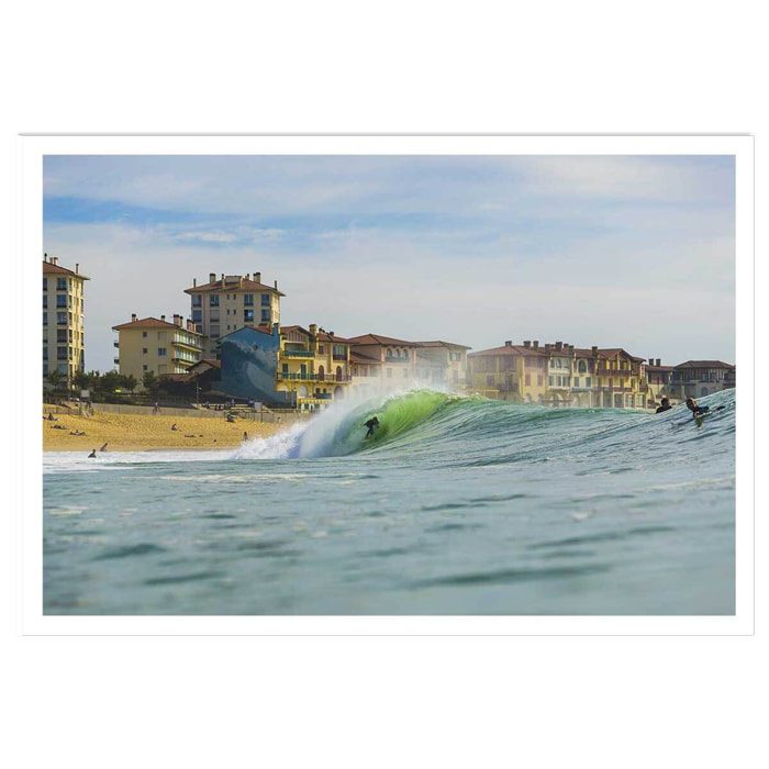 Affiche photo tube sur la centrale hossegor beach Affiche seule