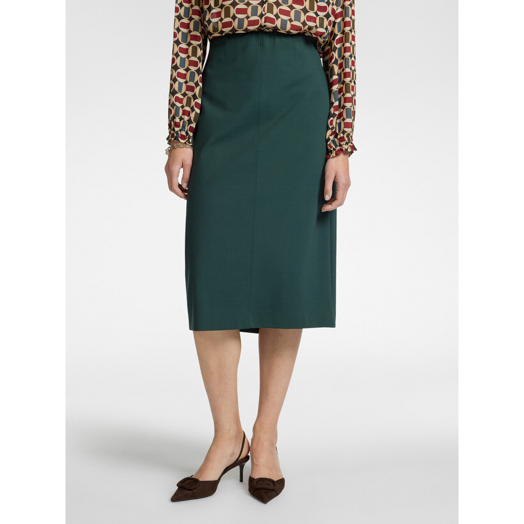 Elena Mirò - Gonna tubino in punto Milano - Green