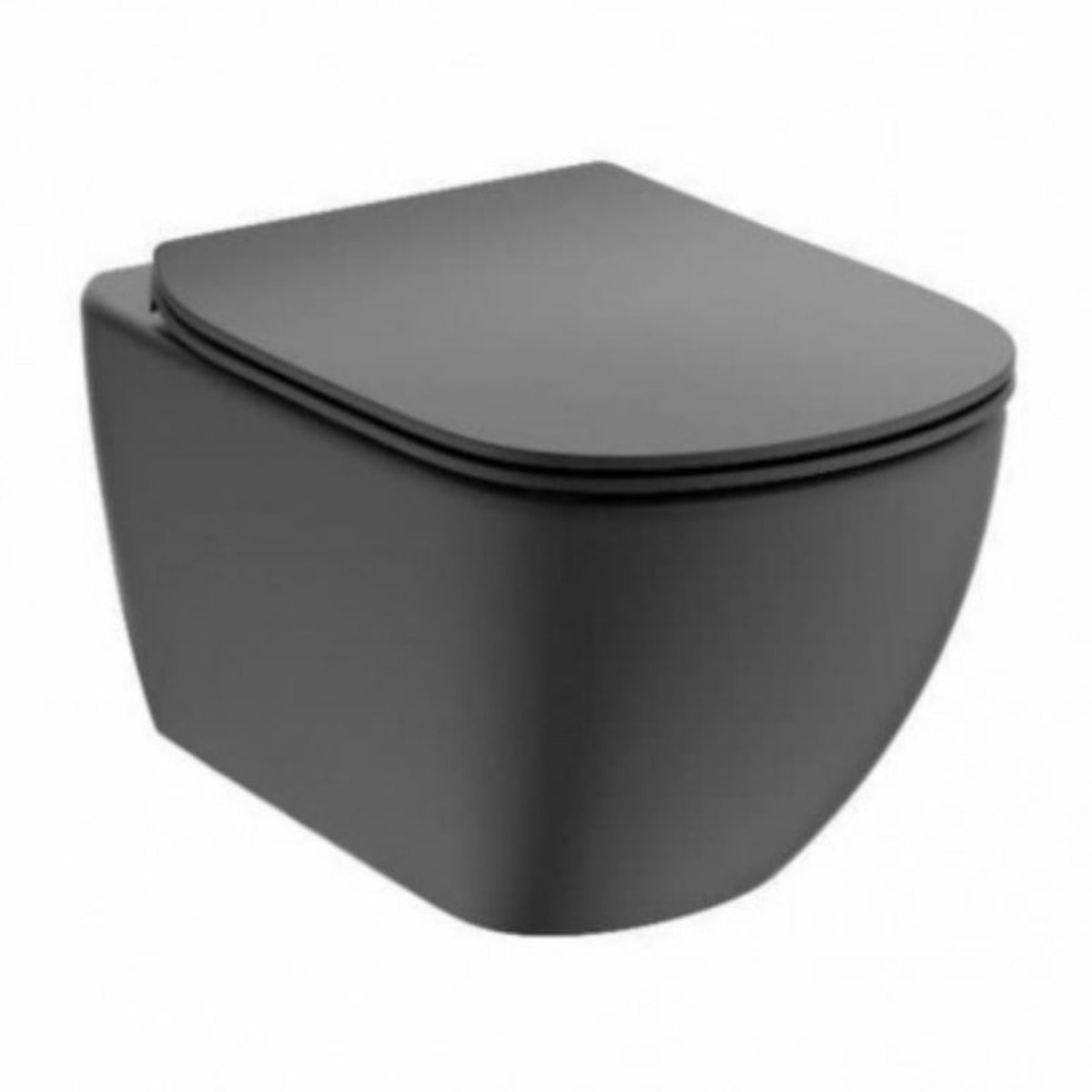 Pack WC Bati-support Geberit UP720 extra-plat + WC sans bride Ideal Standard Tesi + Abattant softclose + Plaque noir mat/chrome
