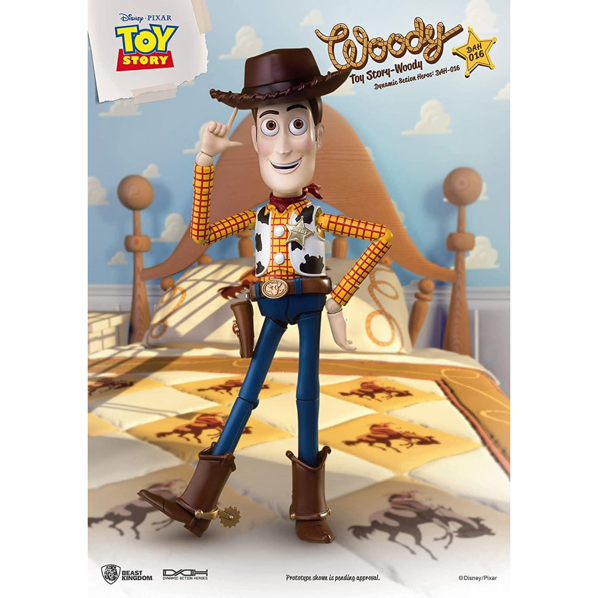 Toy Story Disney Figura Woody Dynamic Action Hero 20 cm Beast Kingdom