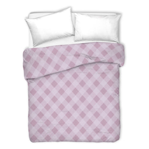 Copriletto di cotone lovely check rosa