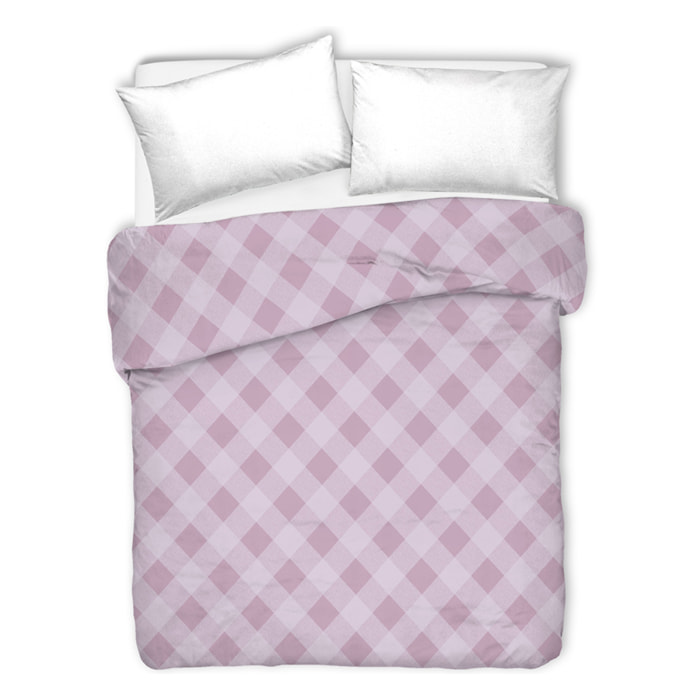 Copriletto di cotone lovely check rosa
