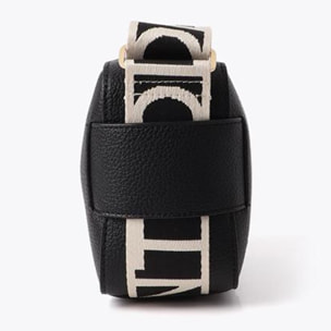 Borsa a tracolla in nylon a contrasto