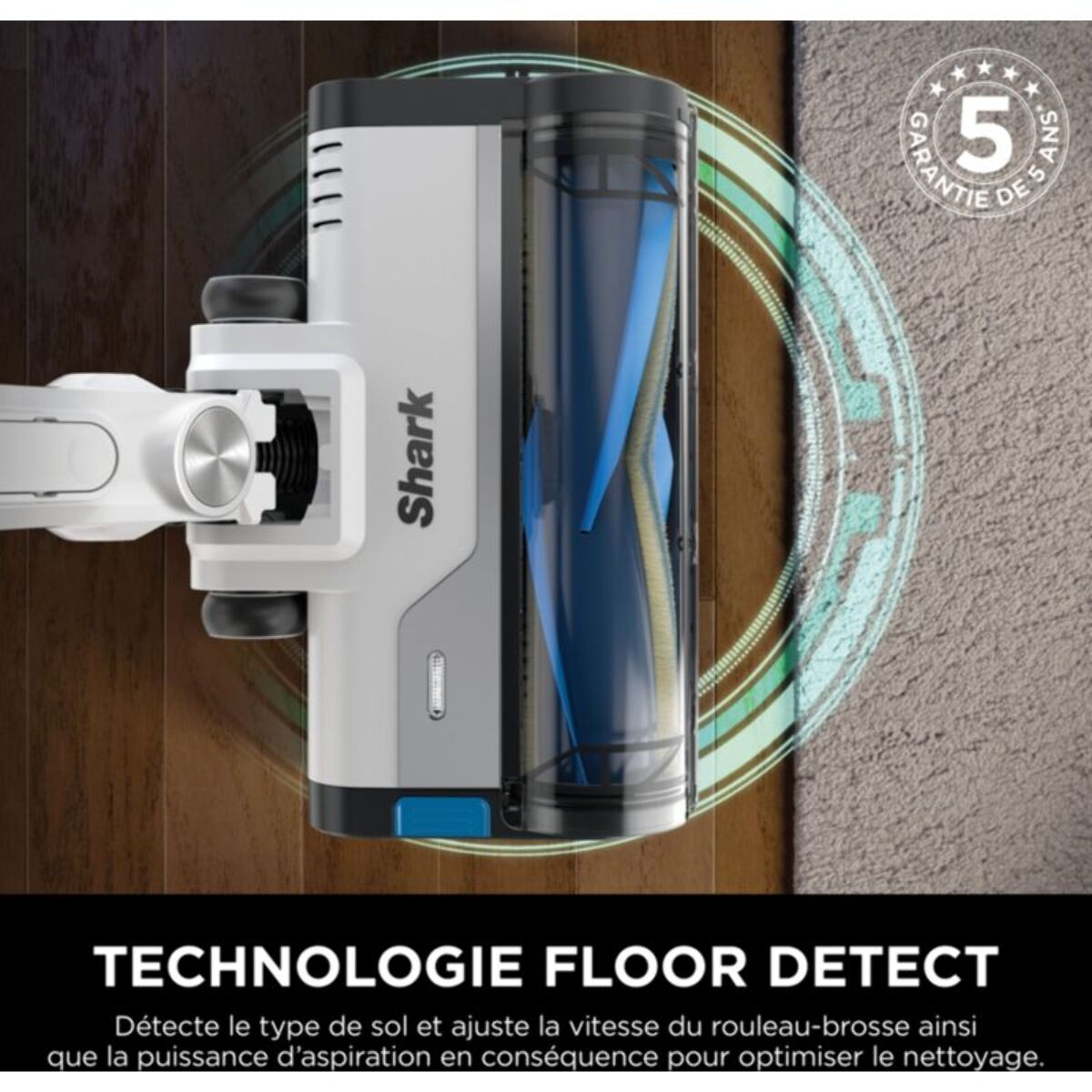 Aspirateur balai SHARK IZ380EUT PowerPro Pet avec brosse motorisée pour poils d’animaux