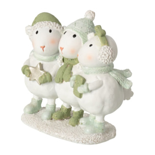 J-Line Mouton hiver Pierre - blanc/vert