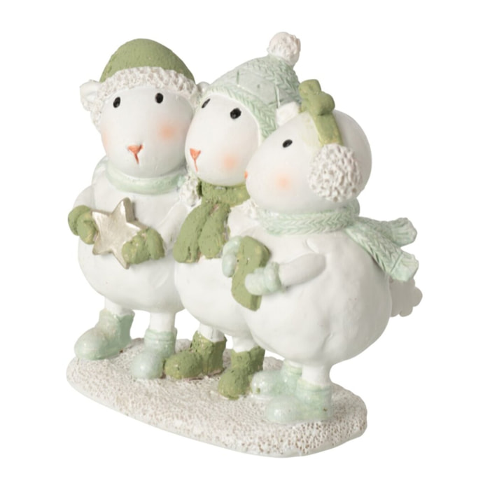 J-Line Mouton hiver Pierre - blanc/vert