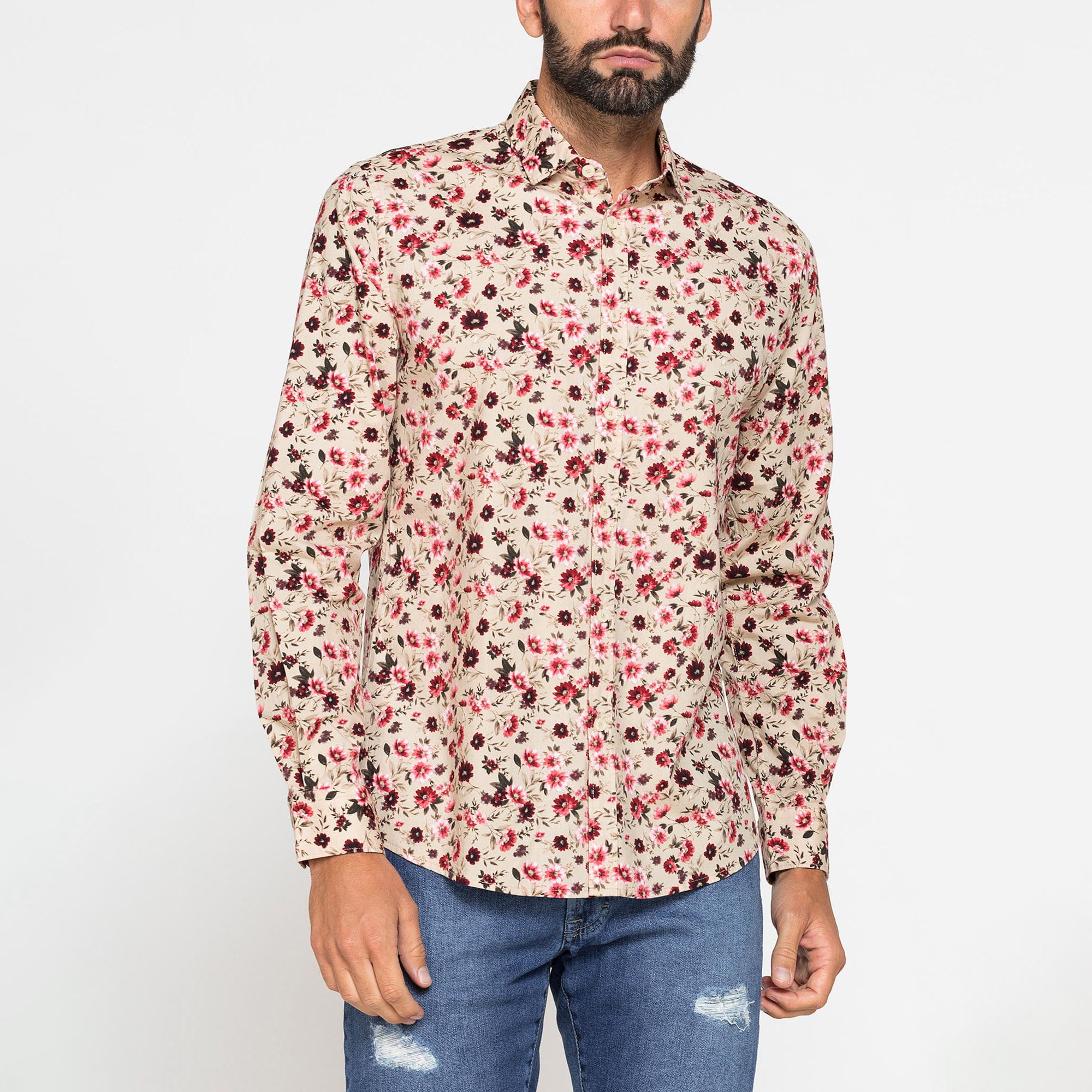 CAMICIA SLIM FIT IN POPELINE STRETCH