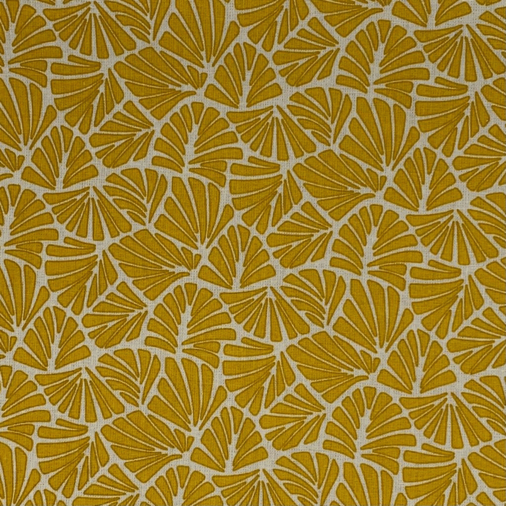 Nappe rectangulaire plastifiée 100% coton - Jaune
