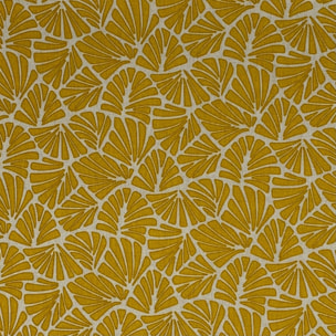 Nappe rectangulaire plastifiée 100% coton - Jaune