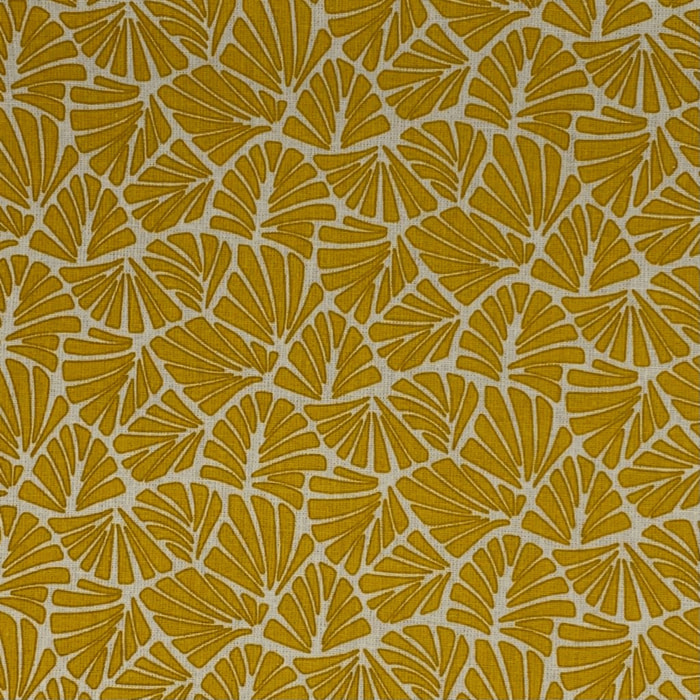 Nappe rectangulaire plastifiée 100% coton - Jaune