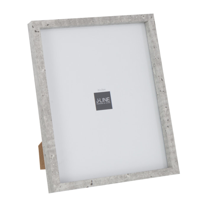 J-Line cadre photo Rectangle - bois - gris clair - 20 x 25 cm
