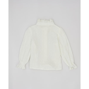 Camisa con detalles y gomitas en los puños