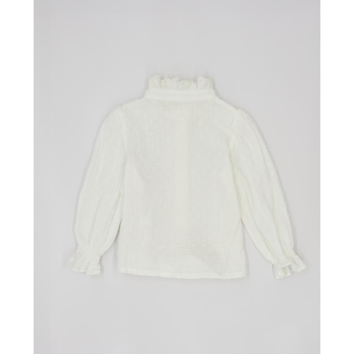 Camisa con detalles y gomitas en los puños