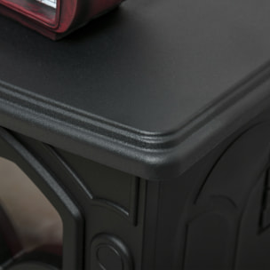 Chimenea Eléctrica de Pie 750/1500 W, Chimenea Decorativa con 2 Niveles de Potencia, Efecto Llama, Protección Sobrecalentamiento, Área de Cobertura 15-20 m², Negro