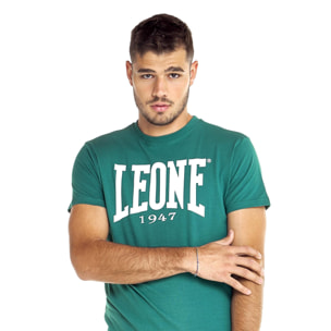T-shirt in cotone elasticizzato a manica corta con logo grande Leone Basic