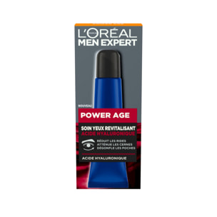 L'Oréal Paris Men Expert Power Age Soin Yeux Revitalisant Acide Hyaluronique - 15ml