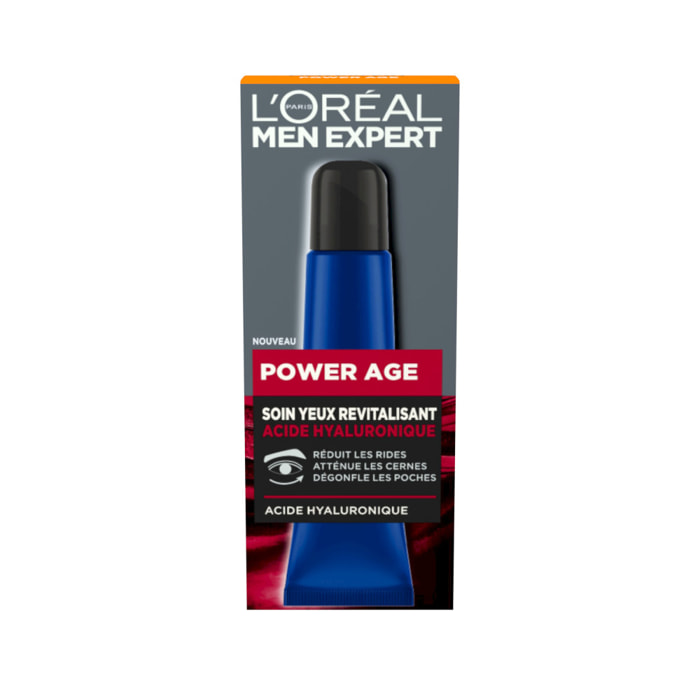 L'Oréal Paris Men Expert Power Age Soin Yeux Revitalisant Acide Hyaluronique - 15ml