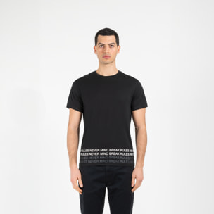 T-shirt jersey cotone organico con stampa narrow fit