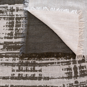 Foulard sciarpa design lineare doppio risvolto modal e lana. Made in Italy.